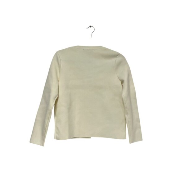 Zara Womens Blazer sweater Jacket S Cream Off White Gold Button 4192/050 NWT - Picture 3 of 16